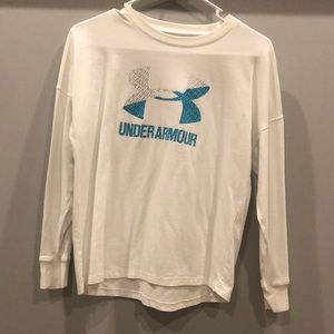 Long sleeve under armor tee (youth medium)
